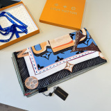Louis Vuitton Fashion Versatile Silk Square Towel 90 x 90 CM