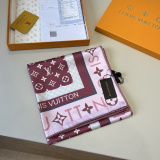 Louis Vuitton Fashion Versatile Logo Printed Silk Square Towel 90 x 90 CM