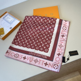 Louis Vuitton Fashion Versatile Logo Printed Silk Square Towel 90 x 90 CM