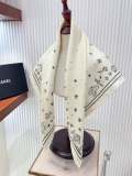 Chanel Fashion Versatile Double Sided Same Color Silk Square Towel 90 x 90 CM