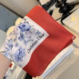 Dior Fashion Versatile Floral Logo Printed Silk Square Towel 90 x 90 CM