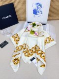 Chanel Fashion Versatile Double Sided Same Color Silk Square Towel 90 x 90 CM