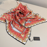 Louis Vuitton Classic Fashion Versatile Logo Chain Printed Silk Square Towel 90 x 90 CM