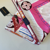 Louis Vuitton Fashion Versatile Silk Square Towel 90 x 90 CM