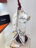 Chanel Fashion Versatile Double Sided Same Color Silk Square Towel 90 x 90 CM