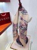Gucci Fashion Versatile Double Sided Same Color Silk Square Towel 90 x 90 CM