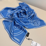 Chanel Fashion Versatile Logo Printed Silk Square Towel 90 x 90 CM
