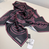 Chanel Fashion Versatile Logo Printed Silk Square Towel 90 x 90 CM