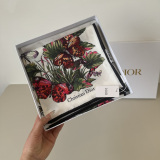 Dior Fashion Versatile Floral Printed Silk Square Towel 90 x 90 CM