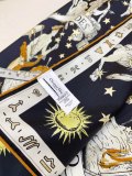 Dior Fashion Versatile Starry Constellation Printed Double Sided Same Color Silk Square Towel 90 x 90 CM