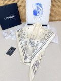 Chanel Fashion Versatile Double Sided Same Color Silk Square Towel 90 x 90 CM