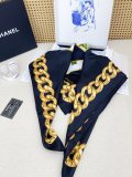 Chanel Fashion Versatile Double Sided Same Color Silk Square Towel 90 x 90 CM