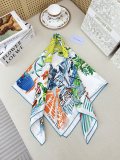 Dior Fashion Versatile Double Sided Same Color Silk Square Towel 90 x 90 CM