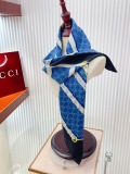 Gucci Fashion Versatile Double Sided Same Color Silk Square Towel 90 x 90 CM