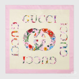 Gucci Fashion Versatile Floral Logo Printed Silk Square Towel 90 x 90 CM