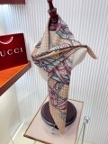 Gucci Fashion Versatile Double Sided Same Color Silk Square Towel 90 x 90 CM