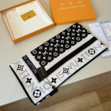 Louis Vuitton Fashion Versatile Logo Printed Silk Square Towel 90 x 90 CM