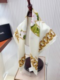 Chanel Fashion Versatile Double Sided Same Color Silk Square Towel 90 x 90 CM
