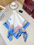 Gucci Fashion Versatile Double Sided Same Color Silk Square Towel 90 x 90 CM