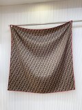 Fendi Fashion Versatile FF Jacquard Double sided Silk Square Towel 90 x 90 CM