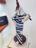Chanel Fashion Versatile Double Sided Same Color Silk Square Towel 90 x 90 CM
