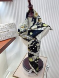 Dior Fashion Versatile Starry Constellation Printed Double Sided Same Color Silk Square Towel 90 x 90 CM