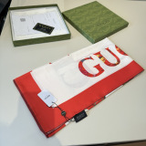Gucci Fashion Versatile Floral Logo Printed Silk Square Towel 90 x 90 CM