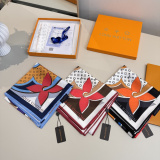 Louis Vuitton Classic Fashion Versatile Logo Printed Silk Square Towel 90 x 90 CM