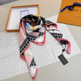Louis Vuitton Fashion Versatile Colorful Striped Printed Silk Square Towel 90 x 90 CM