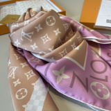 Louis Vuitton Fashion Versatile Logo Printed Silk Square Towel 90 x 90 CM