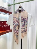Gucci Fashion Versatile Double Sided Same Color Silk Square Towel 90 x 90 CM