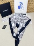 Chanel Fashion Versatile Camellia Jacquard Double Sided Silk Square Towel 90 x 90 CM