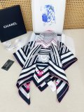 Chanel Fashion Versatile Double Sided Same Color Silk Square Towel 90 x 90 CM