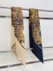 Yves Saint Laurent Fashion Versatile Leopard Printed Double Sided Same Color Silk Square Towel 90 x 90 CM