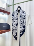 Chanel Fashion Versatile Camellia Jacquard Double Sided Silk Square Towel 90 x 90 CM