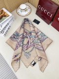 Gucci Fashion Versatile Double Sided Same Color Silk Square Towel 90 x 90 CM