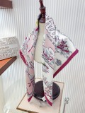 Dior Fashion Versatile Double Sided Same Color Silk Square Towel 90 x 90 CM