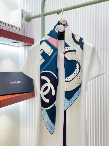 Chanel Fashion Versatile Logo Jacquard Double Sided Silk Square Towel 90 x 90 CM