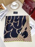 Gucci Fashion Versatile Double Sided Same Color Silk Square Towel 90 x 90 CM