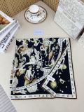 Dior Fashion Versatile Starry Constellation Printed Double Sided Same Color Silk Square Towel 90 x 90 CM