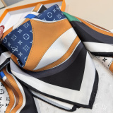 Louis Vuitton Classic Fashion Versatile Logo Printed Silk Square Towel 90 x 90 CM