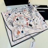 Chanel Fashion Versatile Logo Silk Square Towel 90 x 90 CM