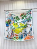 Dior Fashion Versatile Double Sided Same Color Silk Square Towel 90 x 90 CM