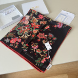 Dior Fashion Versatile Floral Printed Silk Square Towel 90 x 90 CM