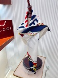 Gucci Fashion Versatile Double Sided Same Color Silk Square Towel 90 x 90 CM