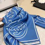 Chanel Fashion Versatile Logo Printed Silk Square Towel 90 x 90 CM