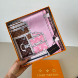 Louis Vuitton Fashion Versatile Silk Square Towel 90 x 90 CM