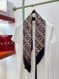 Gucci Fashion Versatile Double Sided Same Color Silk Square Towel 90 x 90 CM