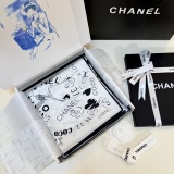 Chanel Fashion Versatile Logo Silk Square Towel 90 x 90 CM