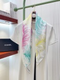 Chanel Fashion Versatile Double Sided Same Color Silk Square Towel 90 x 90 CM